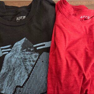 APT.9 Shirt Bundle Men's Small 2pc Red & Black Graphic Short Sleeve T-Shirts